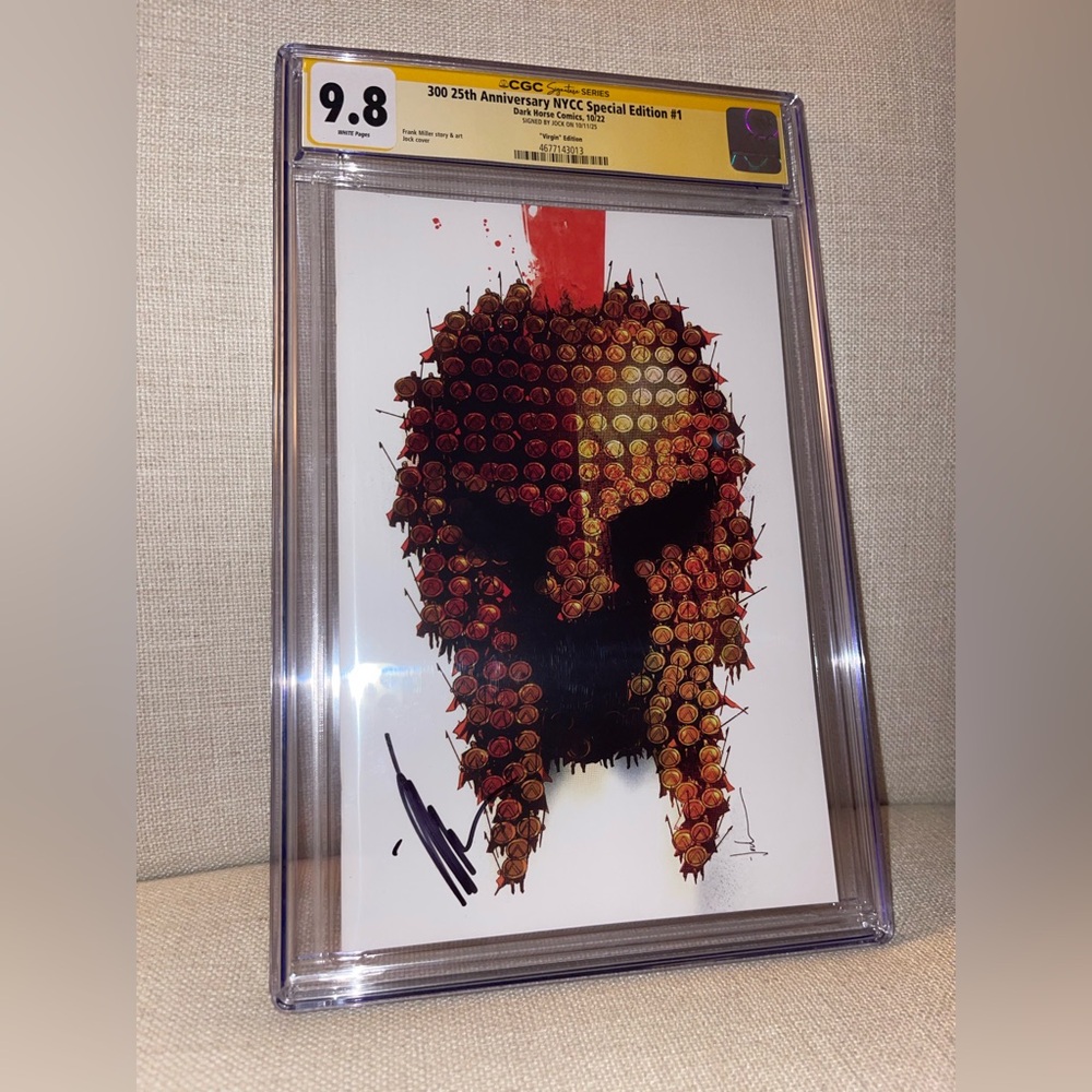 300 25th ANNIVERSARY NYCC Special Ed #1 Virgin Variant CGC SS 9.8 SIGNED by JOCK